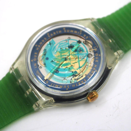 1992 'Time to Move' Vintage Gents Automatic Swatch SAK102, NO box, MINT condition, ORIGINAL strap