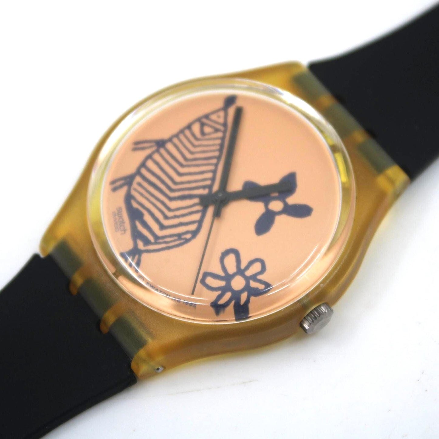 1993 Vintage Gents Swatch 'Sketch' GP106, New Old Stock, Unused Condition, working 100% with a NON-original brand new strap