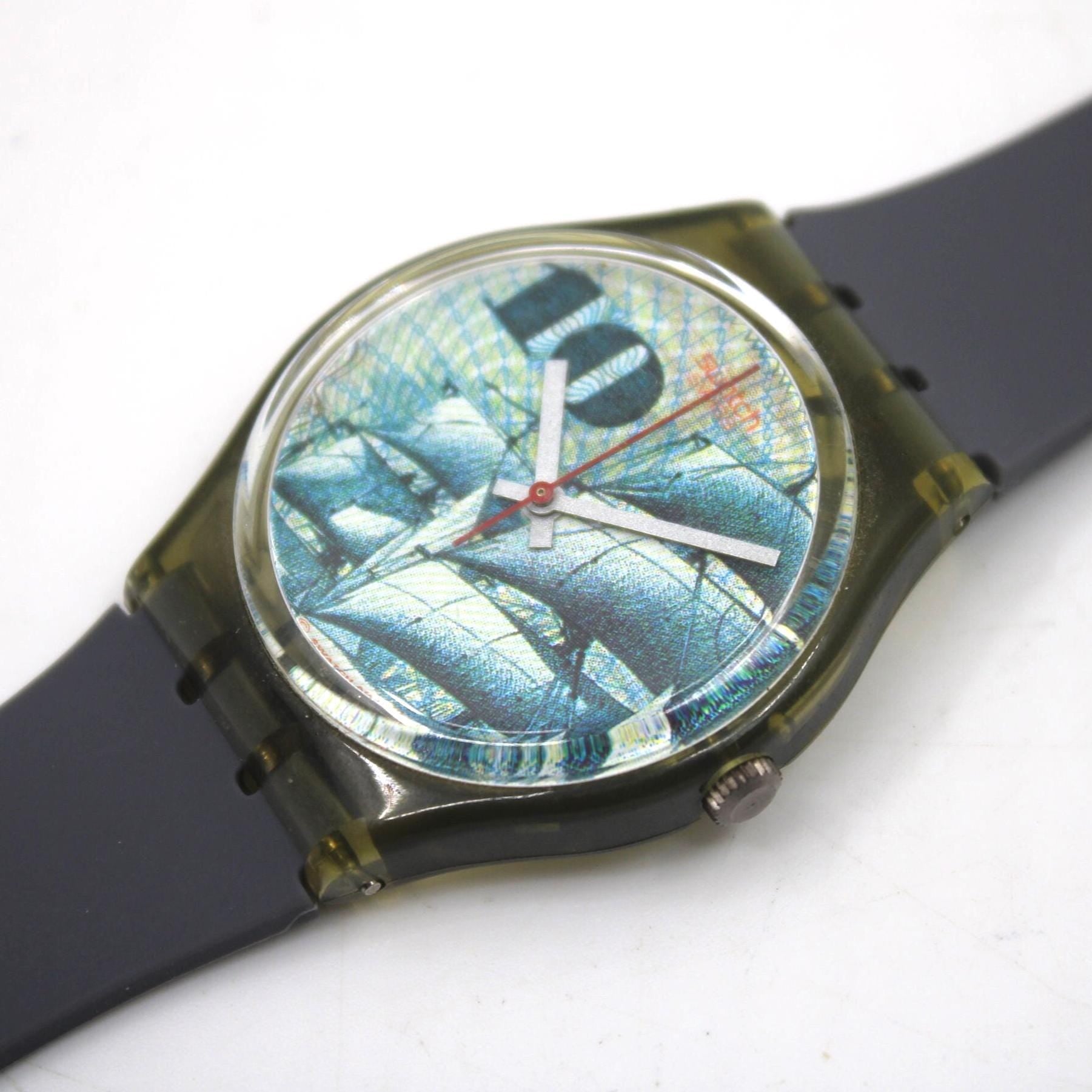1991 Vintage Swatch watch 'Mark', GM106, working 100% MINT condition with NON-original strap