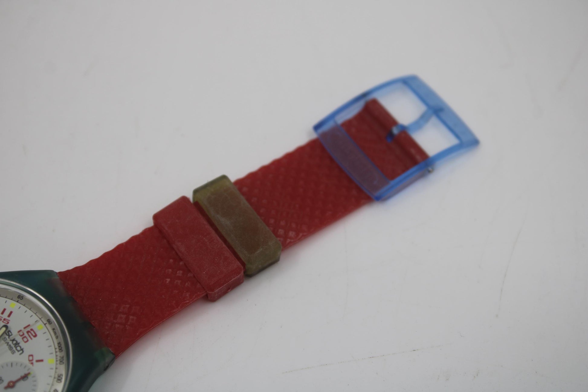 vintage Gents Chrono Swatch 'JFK' SCN103, New Old Stock, clock working fine, with original strap