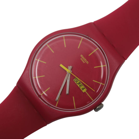 Swatch Watch New Gent 'Rubine Rebel' SUOR704, Working fine Very Nice, Used Condition