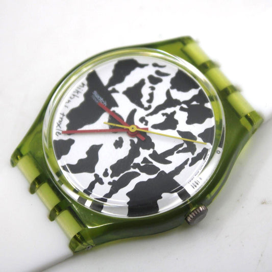 1991 Vintage Gents Swatch 'Flaeck' GZ117, in UNUSED, New Old Stock, great condition, working 100%