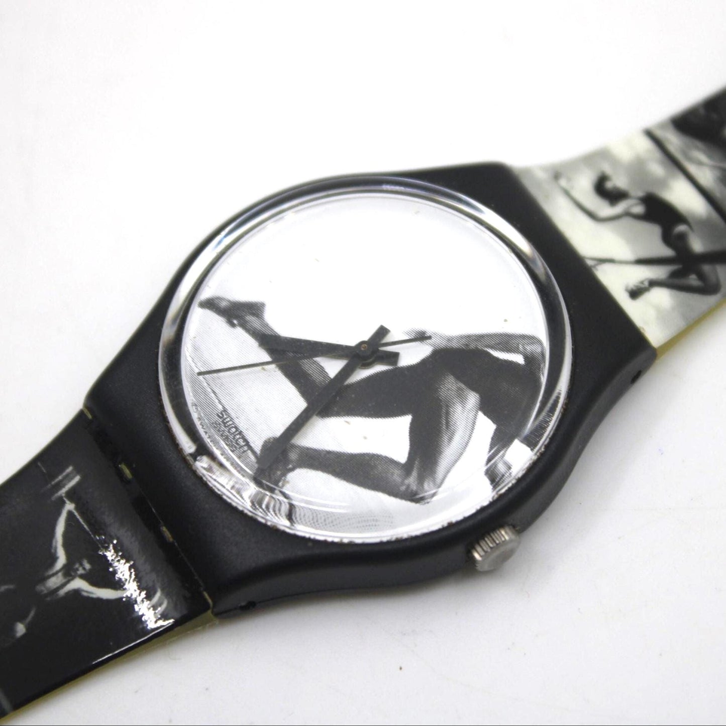 1996 Vintage Gents Swatch 'Olympic Portraits' GB178, NO box, New Old Stock, Unused, working 100% Original Strap