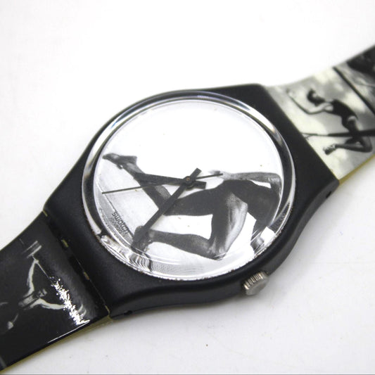 1996 Vintage Gents Swatch 'Olympic Portraits' GB178, NO box, New Old Stock, Unused, working 100% Original Strap