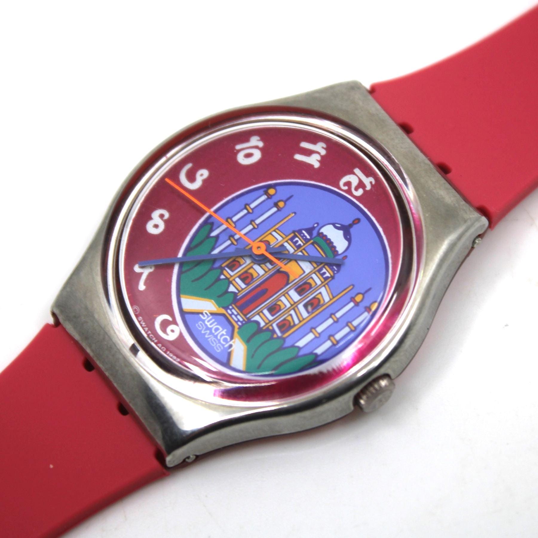 1993, Vintage Gents Swatch, 'Dehli', GX125, NO box, New Old Stock, Unused, working 100%, Non Original Strap