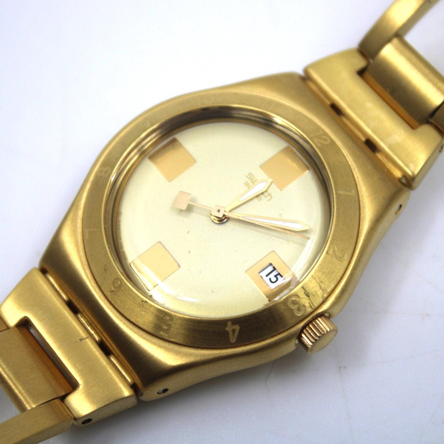 2001, Swatch Irony, 'Goldenbird' YLG400G, Original Box, NEW OLD STOCK, Never Worn, Working 100%