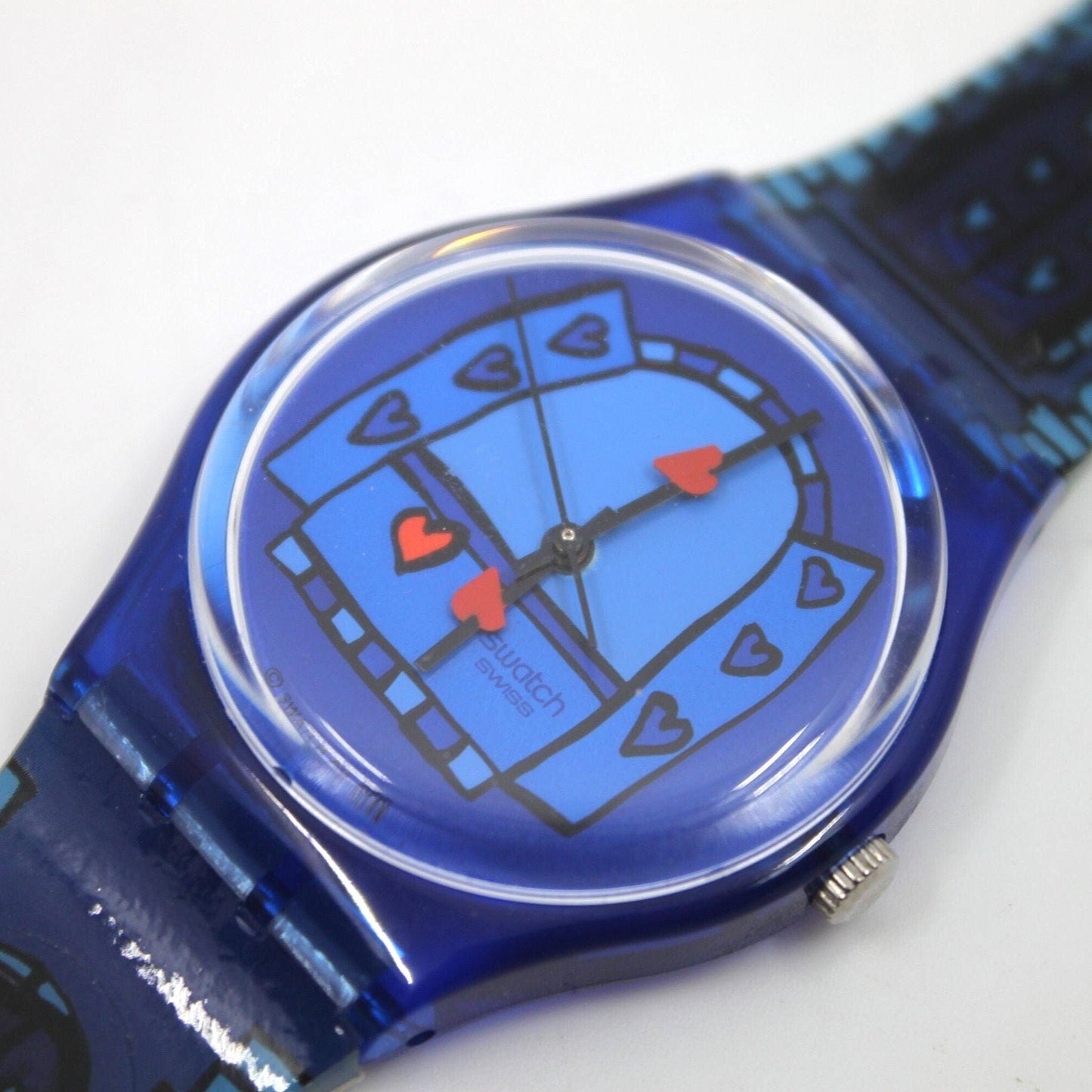 2001 Vintage Gents Swatch 'Amour Total' GN196, NEW OLD STOCK, Never Worn, working 100% with original strap