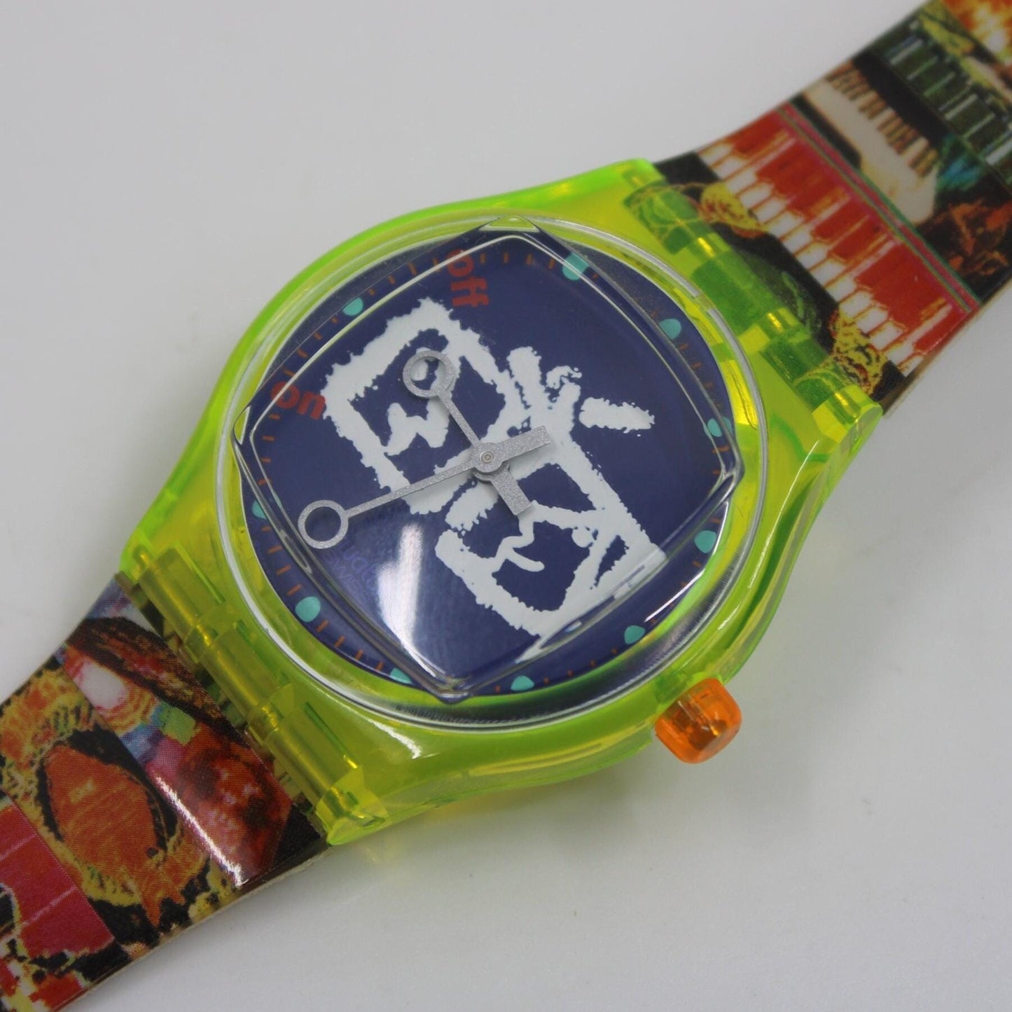 1996 Vintage Musicall Swatch 'Zapping' SLZ104, NICE, used condition, working 100% with original strap