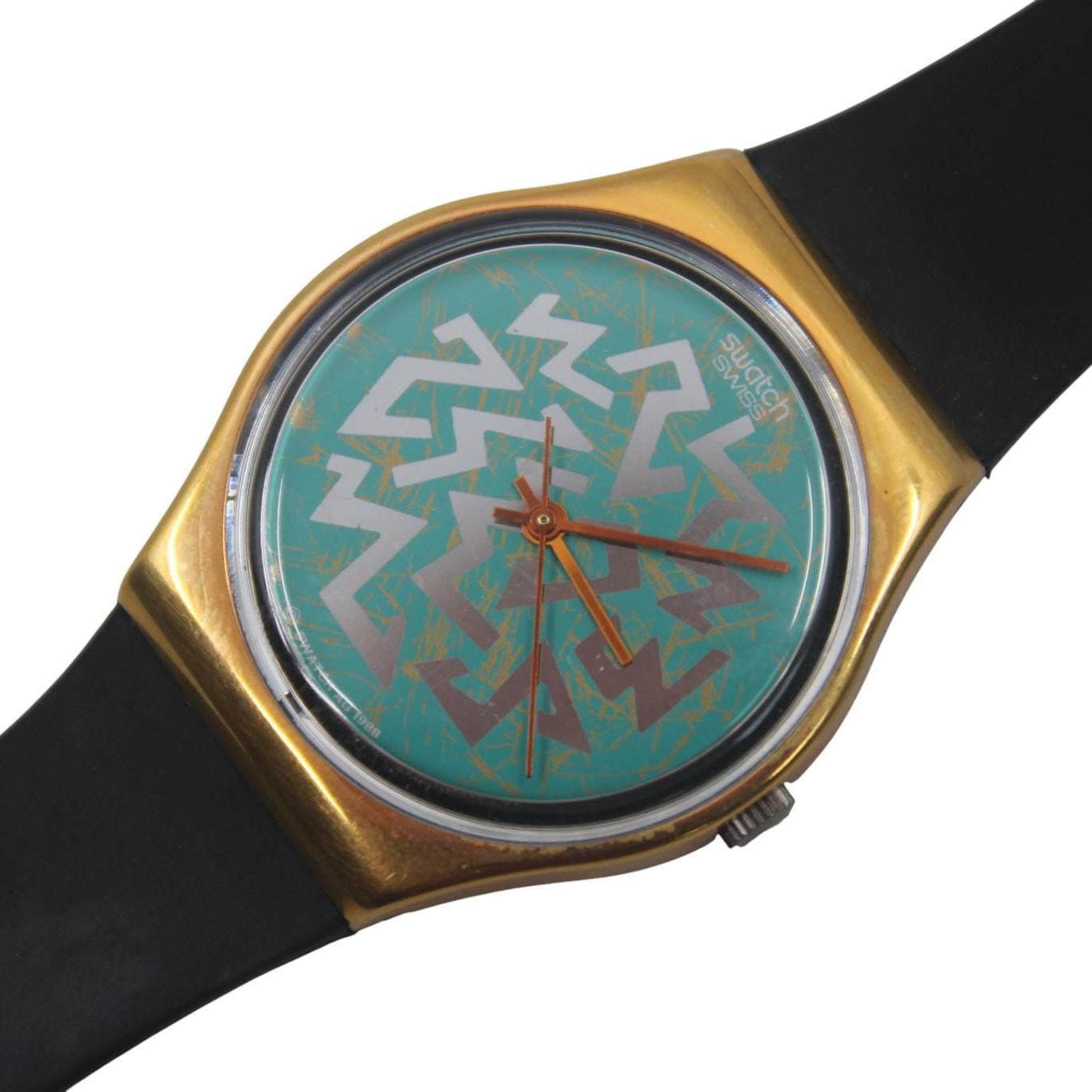 Vintage Gents Swatch 'Sign of Samas' GX105, NeW oLD SToCK, Never Worn, working 100% with original strap