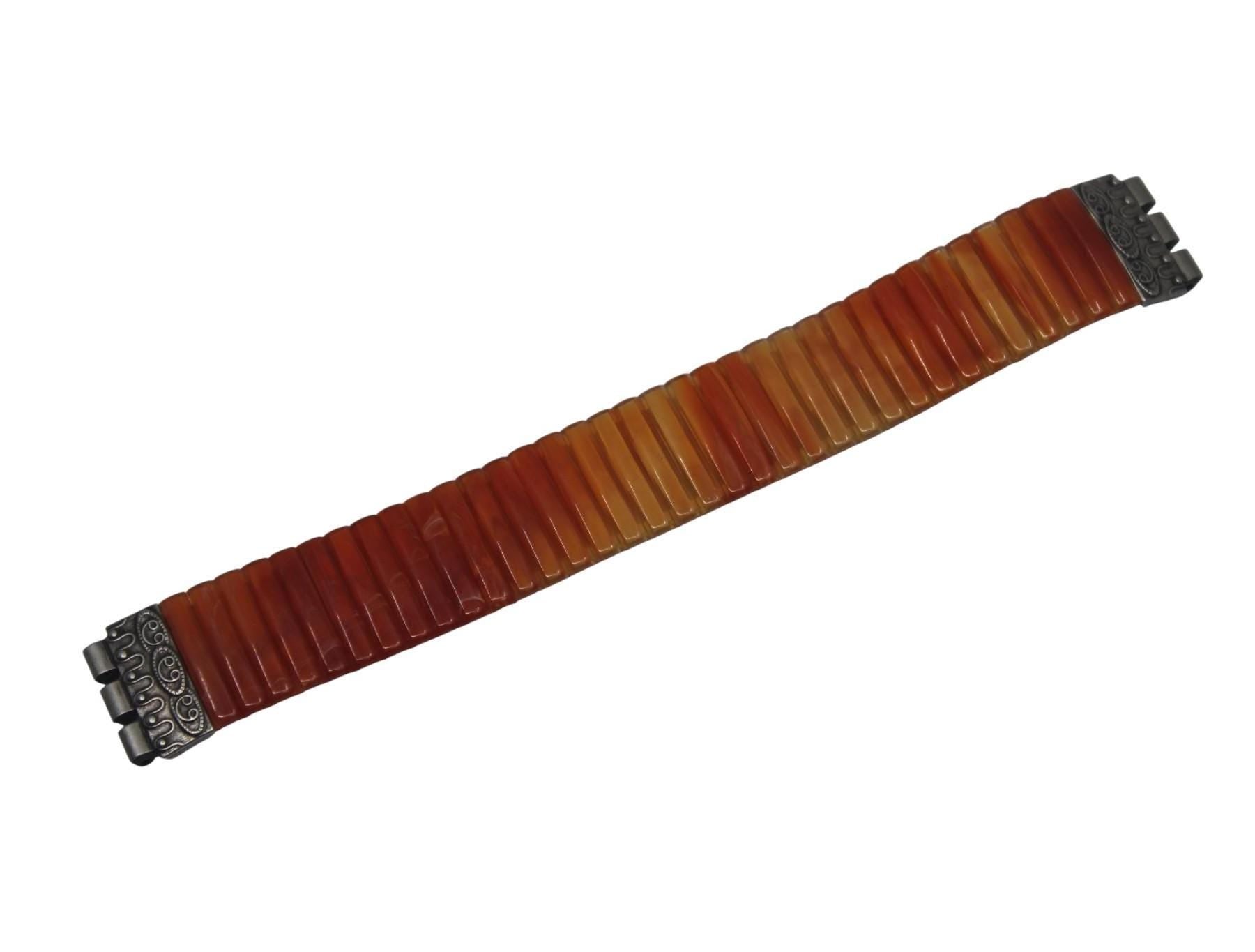 1995, Vintage Swatch Stretch Strap, 'Curry Powder', GR125/126, Gents, New Old Stock