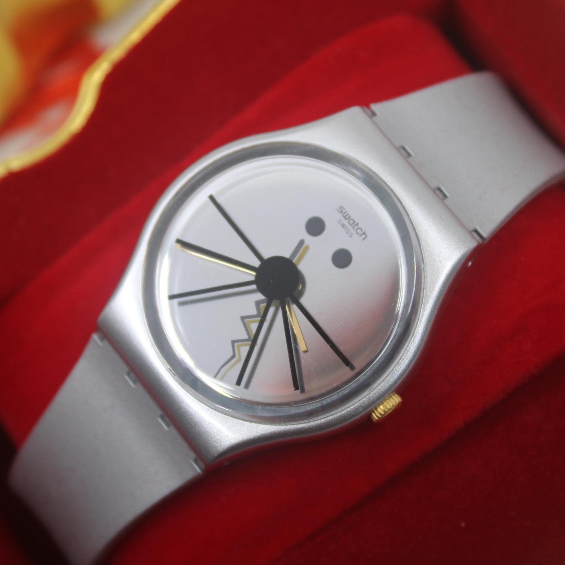 Chinese New Year, 34mm Gents Swatch watch, GZ327, Cheese, Squeak, Squeak, unworn, original box