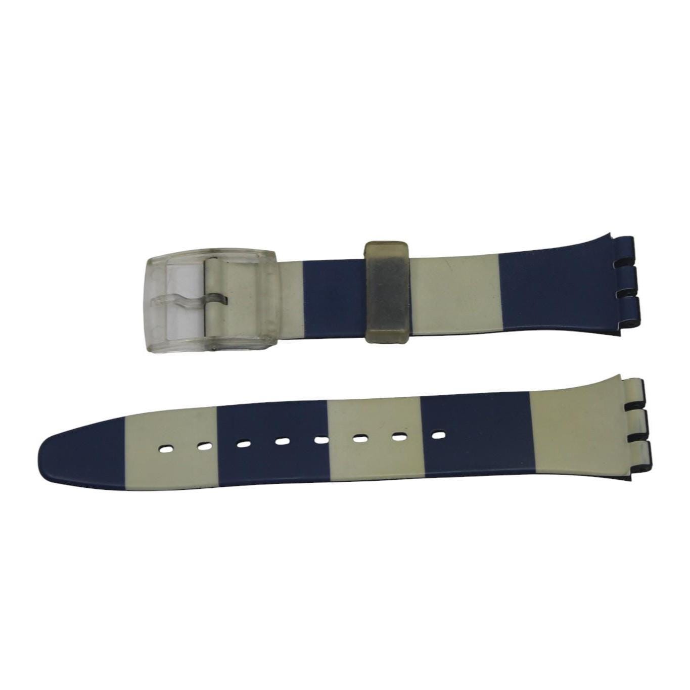 Vintage Swatch Strap, 'Tender Too', GB131, 17mm, Gents, New Old Stock, Unwearable, CRACKED