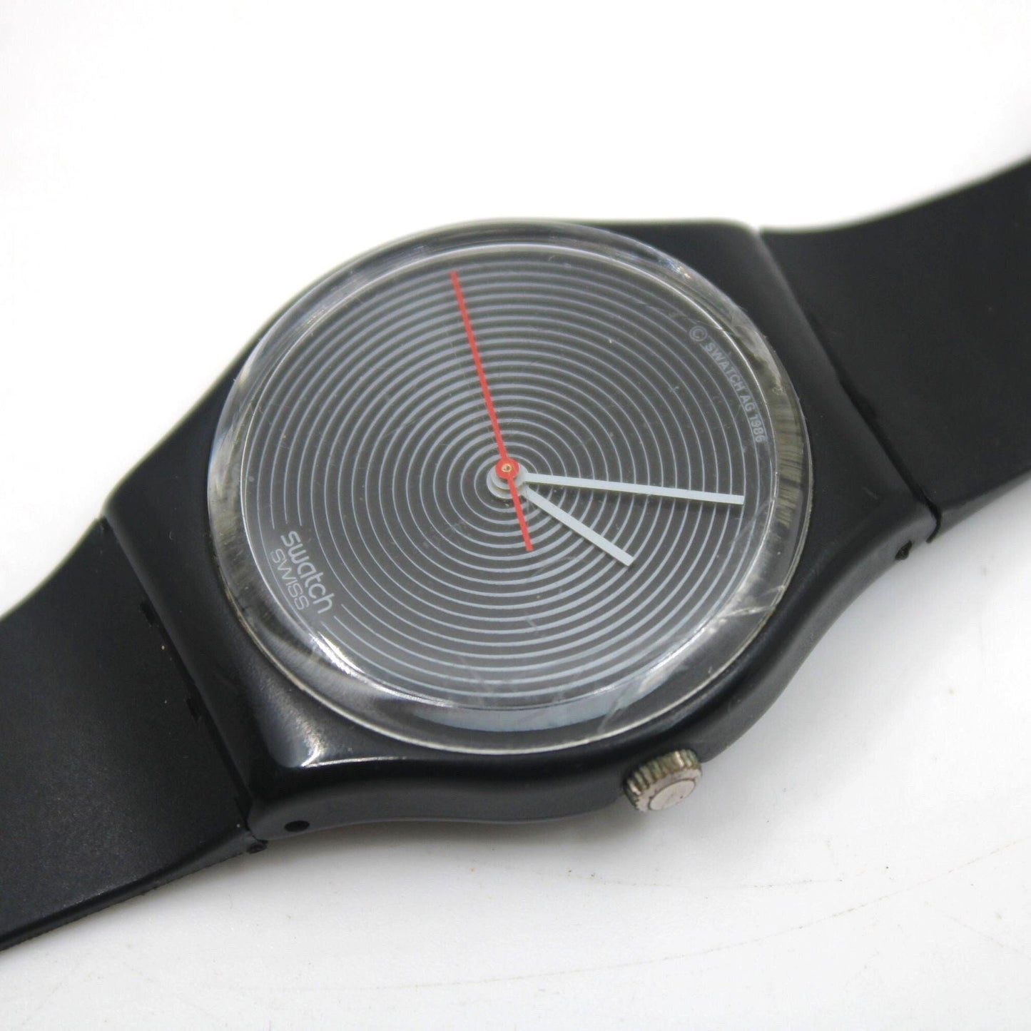 1986, Swatch, Gents, 'Soto', GB109, VERY Nice Condition, 100% working, CRACKED crystal