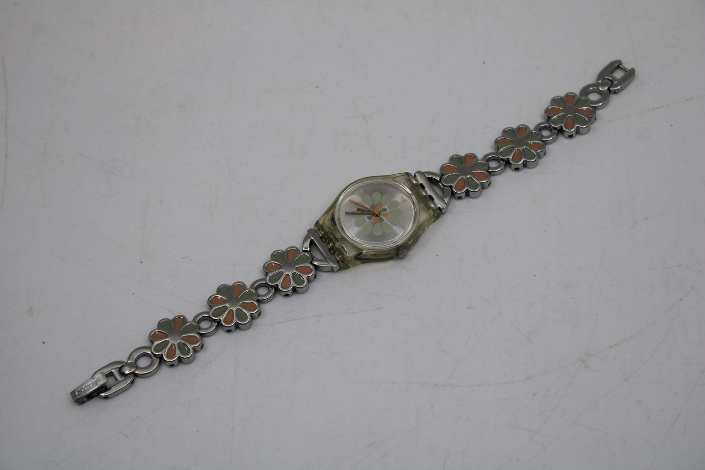 2004, Lady Swatch, 'Daisy Fragrance' , LK236G, No Box, with beautiful metal strap