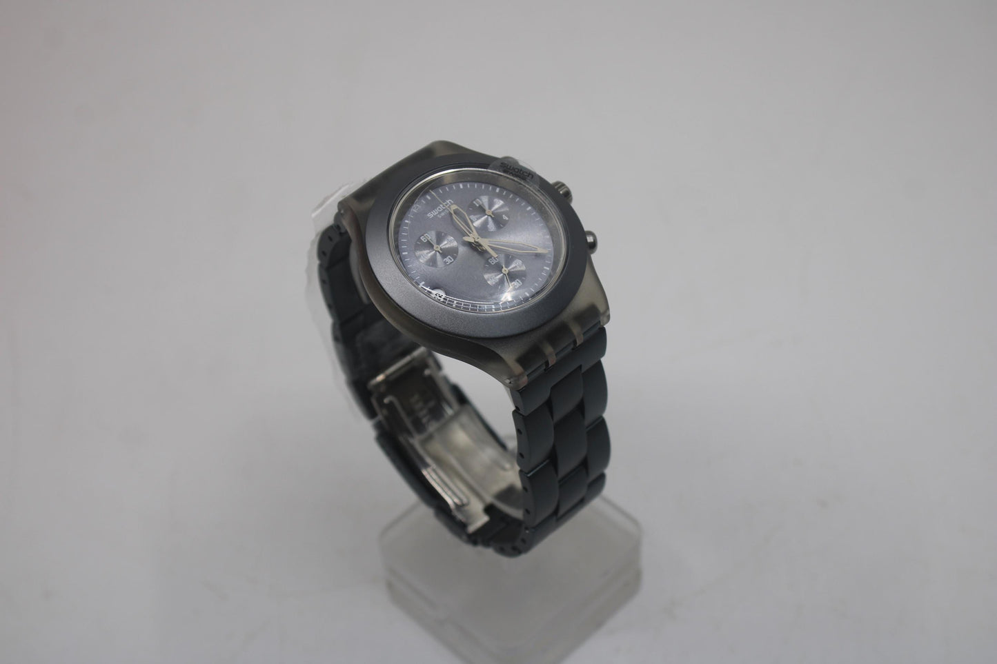 Swatch Irony Diaphane Chrono, 'Full Blooded Smokey Grey' SVCM4007, Never worn, with Box