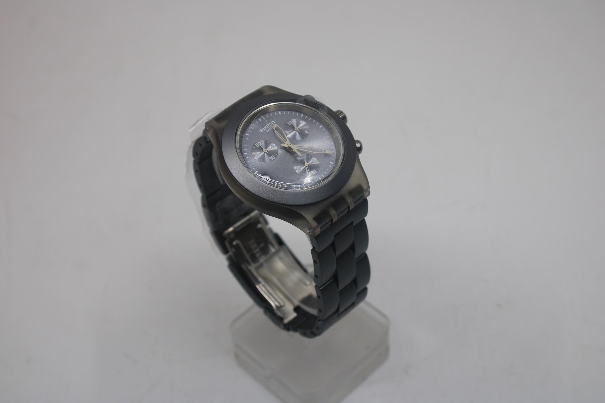 Swatch Irony Diaphane Chrono, 'Full Blooded Smokey Grey' SVCM4007, Never worn, with Box