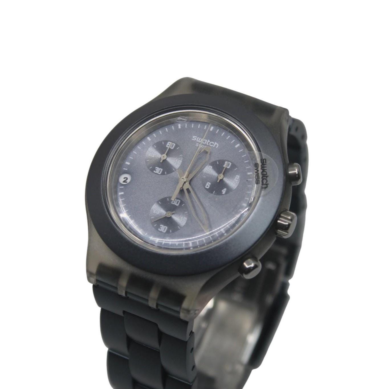 Swatch Irony Diaphane Chrono, 'Full Blooded Smokey Grey' SVCM4007, Never worn, with Box