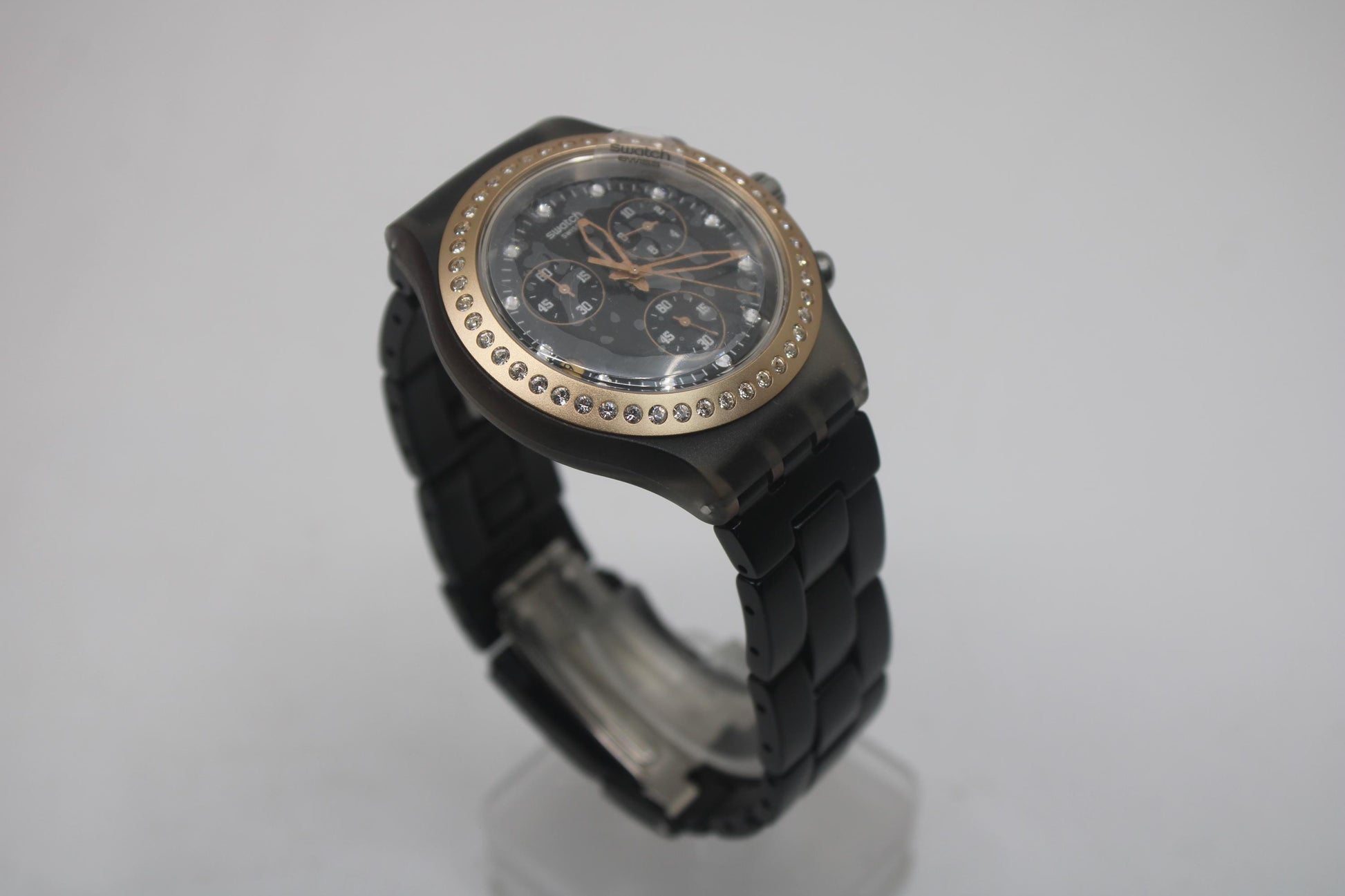 Swatch Irony Diaphane Chrono, 'Full Blooded Stoneheart Black' SVCM4008, Never worn, with Box
