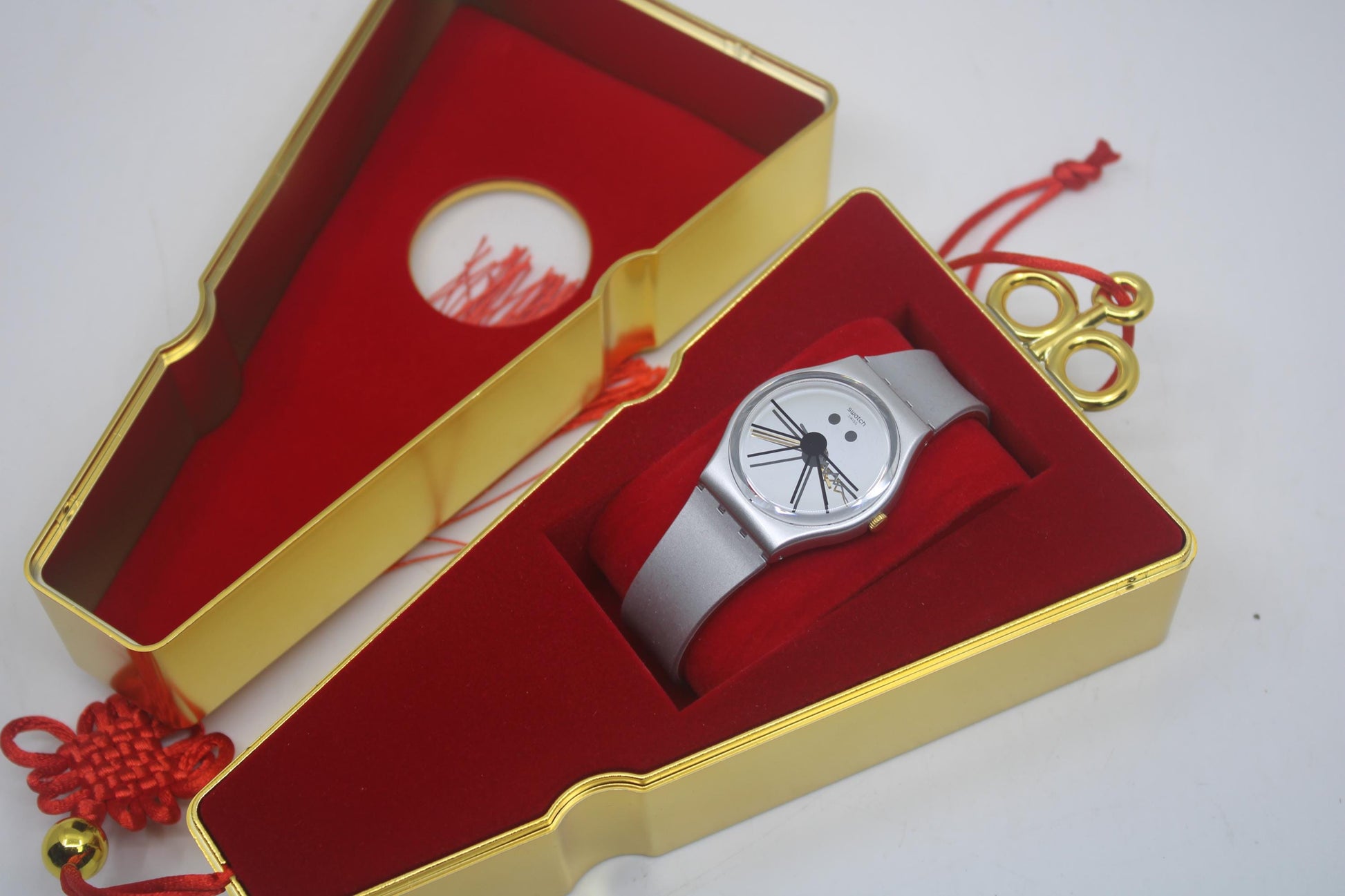Chinese New Year, 34mm Gents Swatch watch, GZ327, Cheese, Squeak, Squeak, unworn, original box