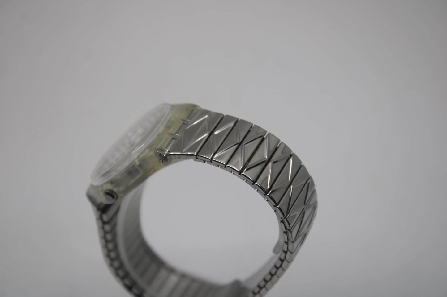 1995 Vintage Swatch watch 'Silver Net', GK186/187, working 100%, VERY good condition