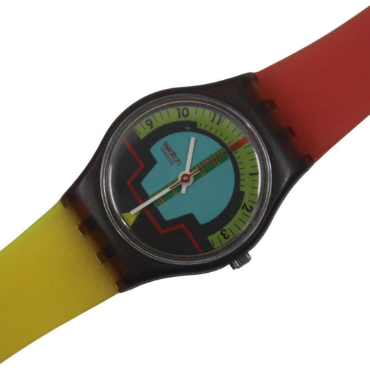 1987 'Blue Horizon' Vintage ladies Swatch, LF100, working fine, Near Mint condition, brandnew strap