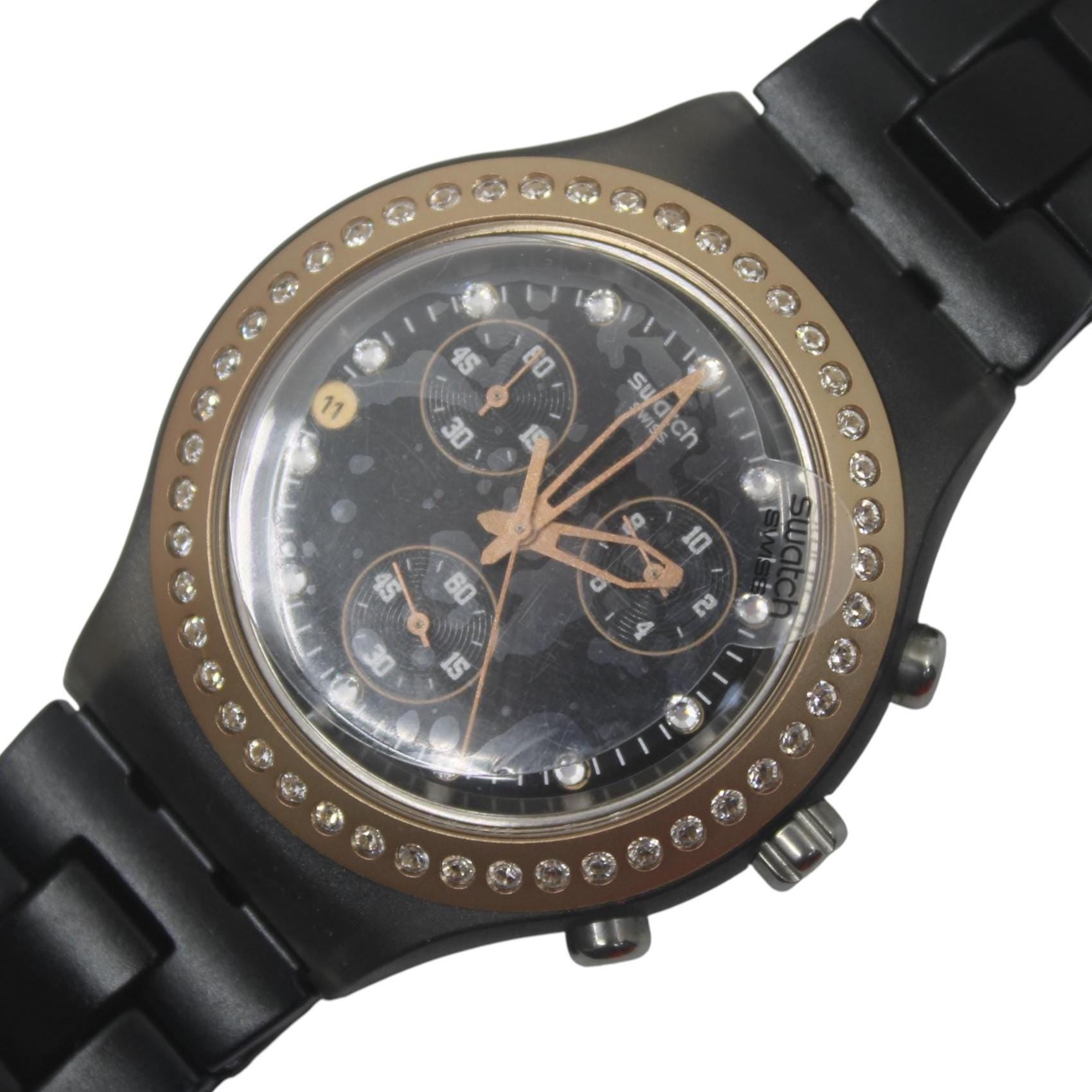 Swatch Irony Diaphane Chrono, 'Full Blooded Stoneheart Black' SVCM4008, Never worn, with Box