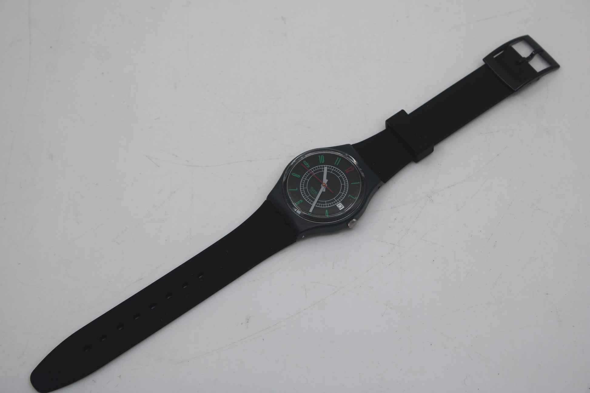 1986 Swatch 34mm Gents 'Ritz' GA400, working fine, NEAR MINT condition, brandnew strap