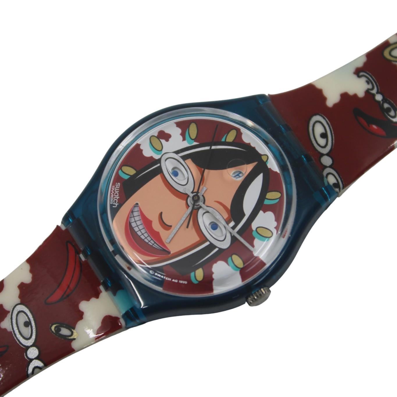 1995 Vintage Gents Swatch 'Smilla' GZ701, NEW OLD STOCK, Never Used, working fine, with original strap