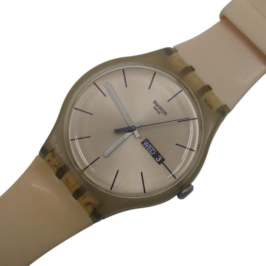 New Gents Swatch 'Rose Rebel' SUOT700, in used condition, working fine with the original strap