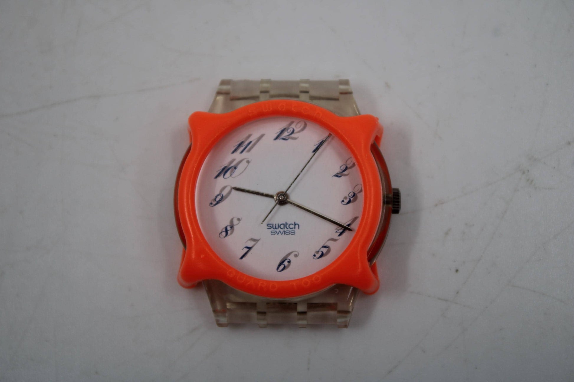 Swatch Guard, for 34mm GENTS Swatches, Unused, original Swatch, Bright ORANGE