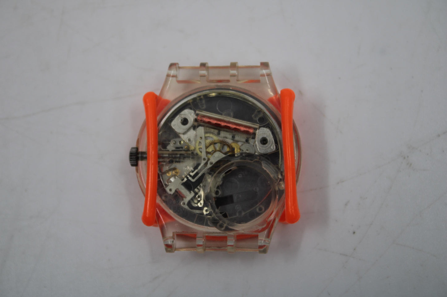 Swatch Guard, for 34mm GENTS Swatches, Unused, original Swatch, Bright ORANGE