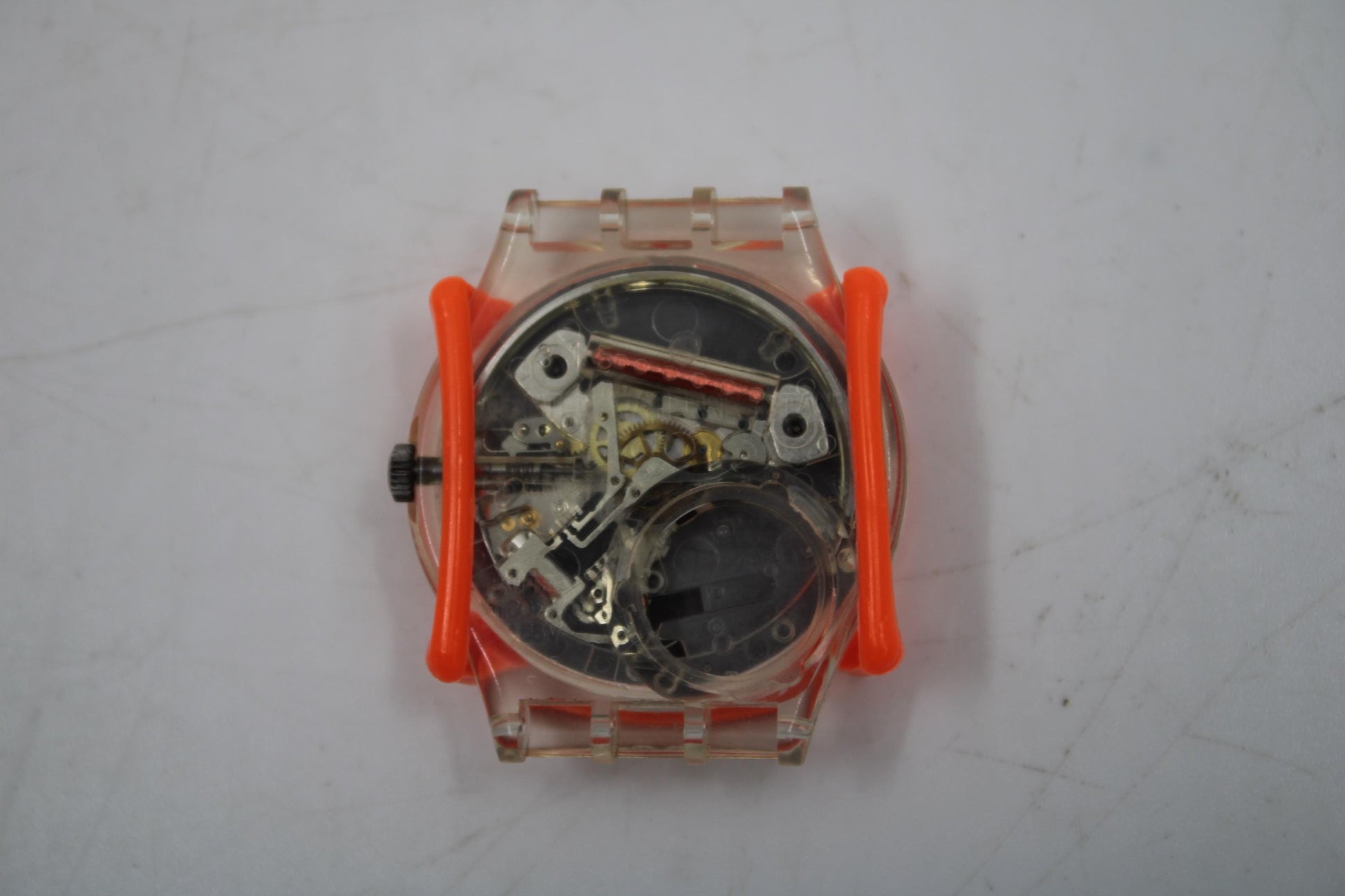 Swatch Guard, for 34mm GENTS Swatches, Unused, original Swatch, Bright ORANGE