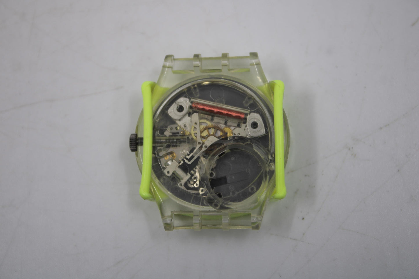 Swatch Guard, for 34mm GENTS Swatches, Unused, original Swatch, LIME Yellow