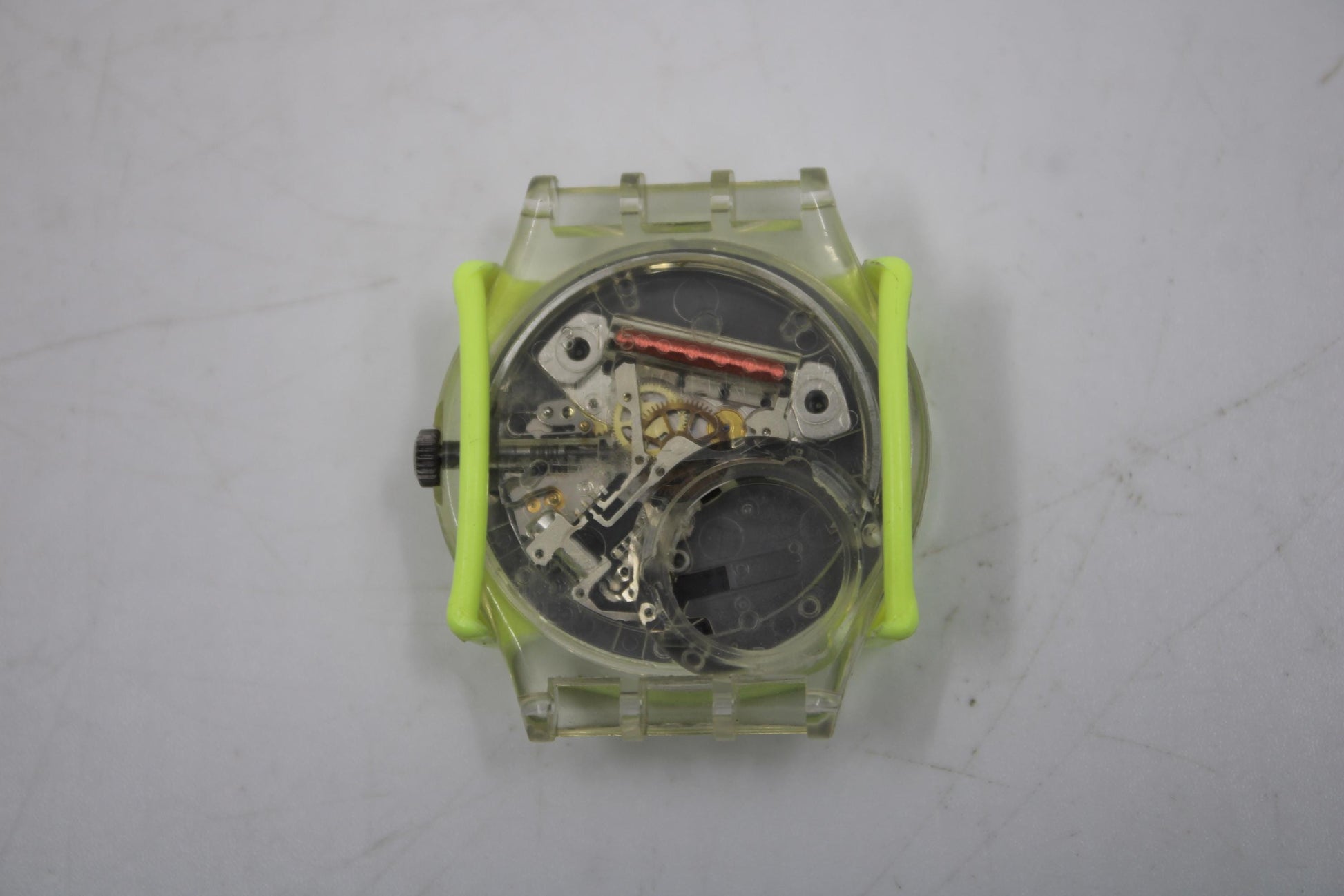 Swatch Guard, for 34mm GENTS Swatches, Unused, original Swatch, LIME Yellow