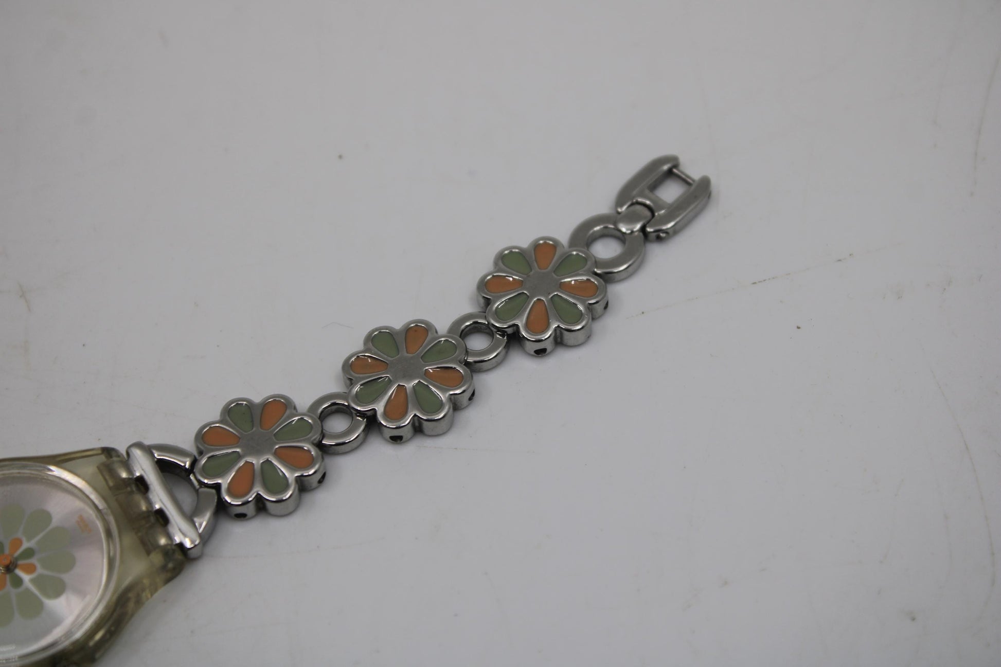 2004, Lady Swatch, 'Daisy Fragrance' , LK236G, No Box, with beautiful metal strap