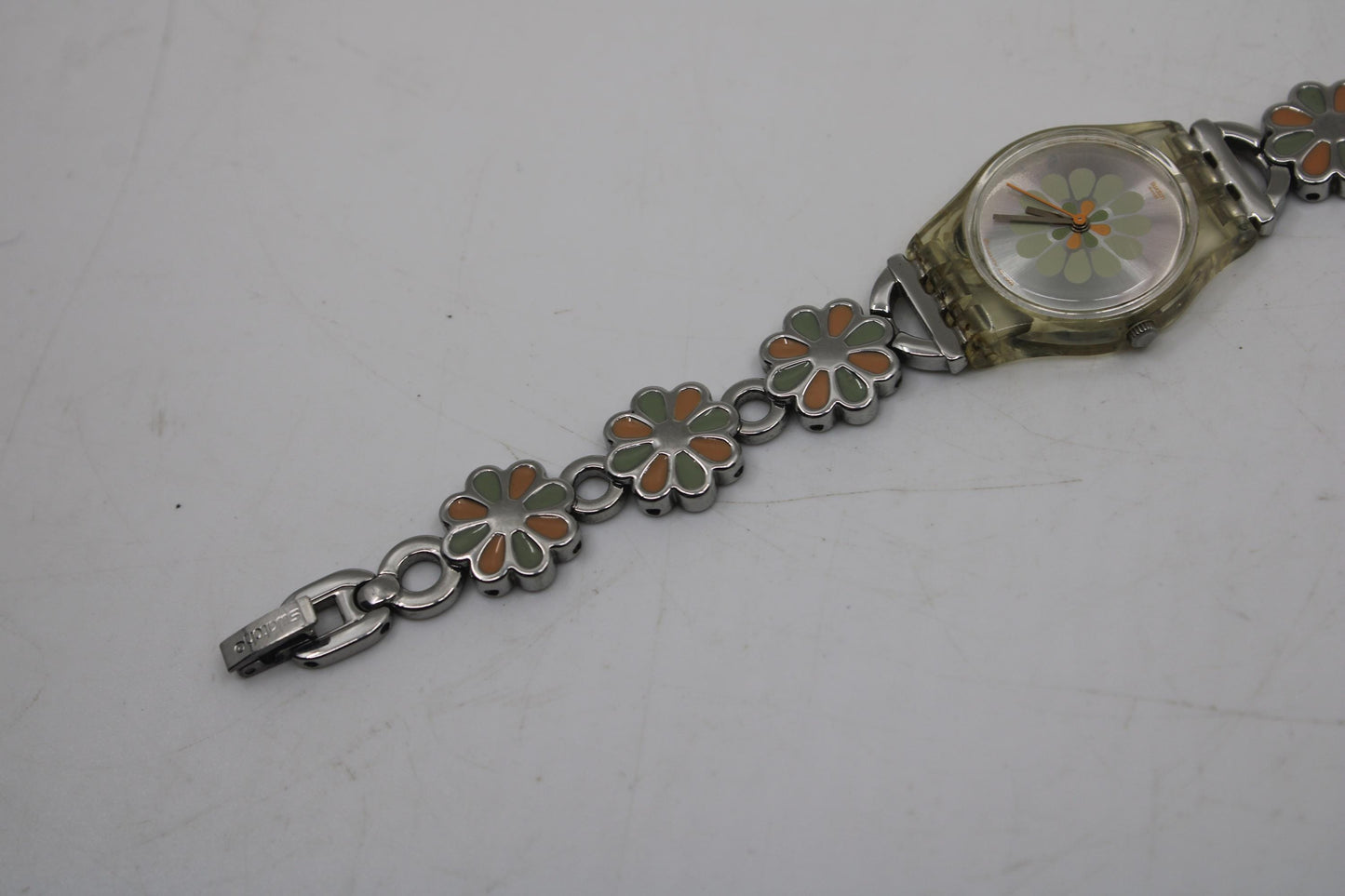 2004, Lady Swatch, 'Daisy Fragrance' , LK236G, No Box, with beautiful metal strap