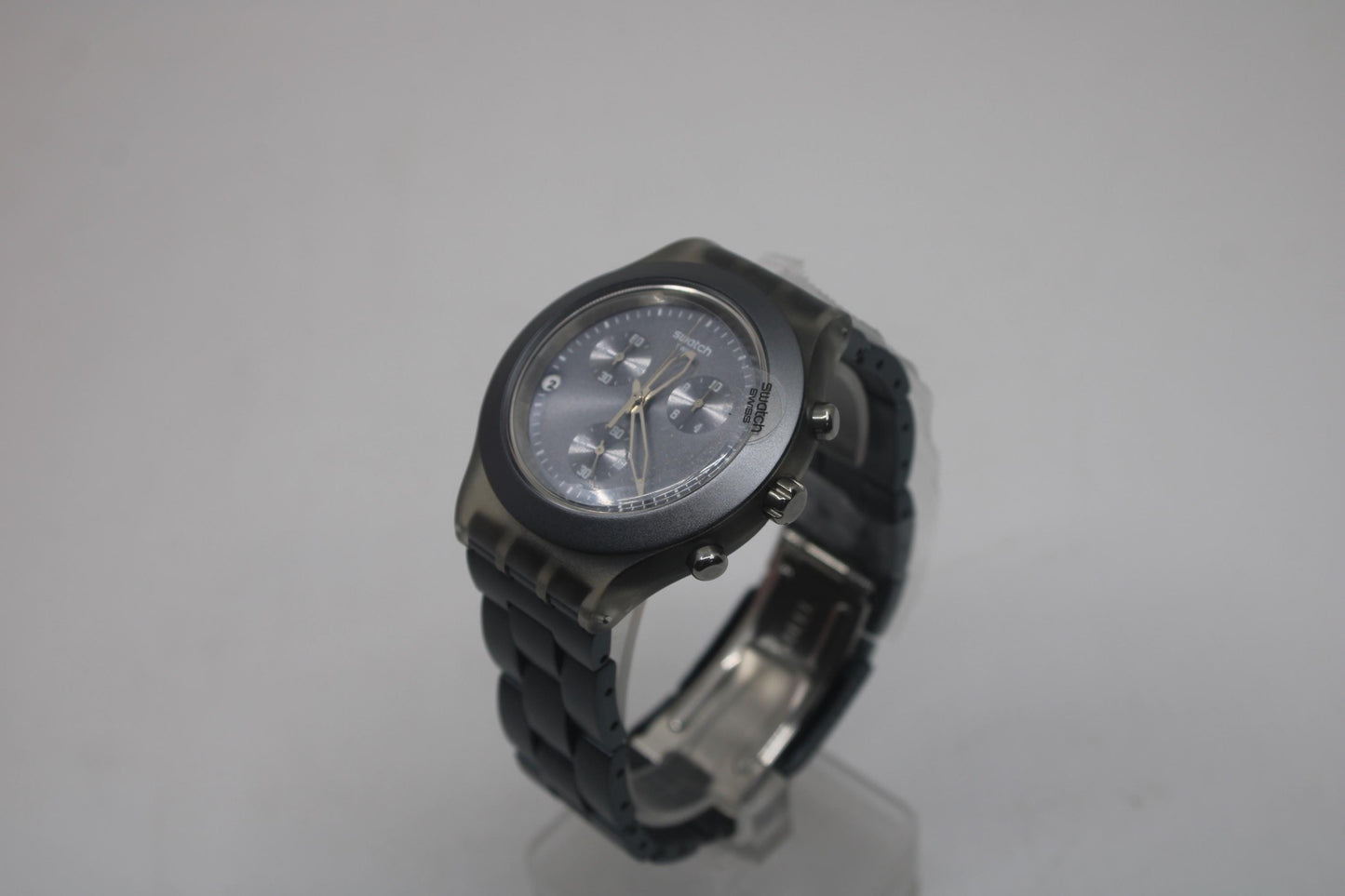 Swatch Irony Diaphane Chrono, 'Full Blooded Smokey Grey' SVCM4007, Never worn, with Box