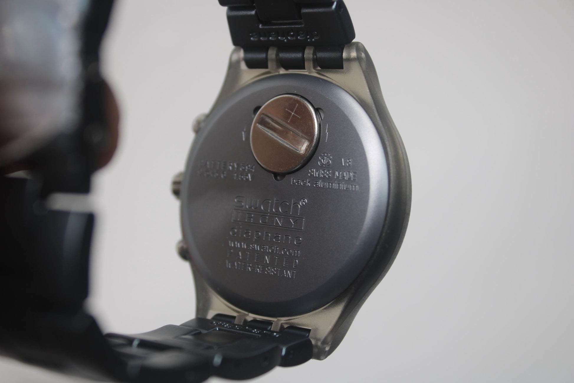 Swatch Irony Diaphane Chrono, 'Full Blooded Smokey Grey' SVCM4007, Never worn, with Box