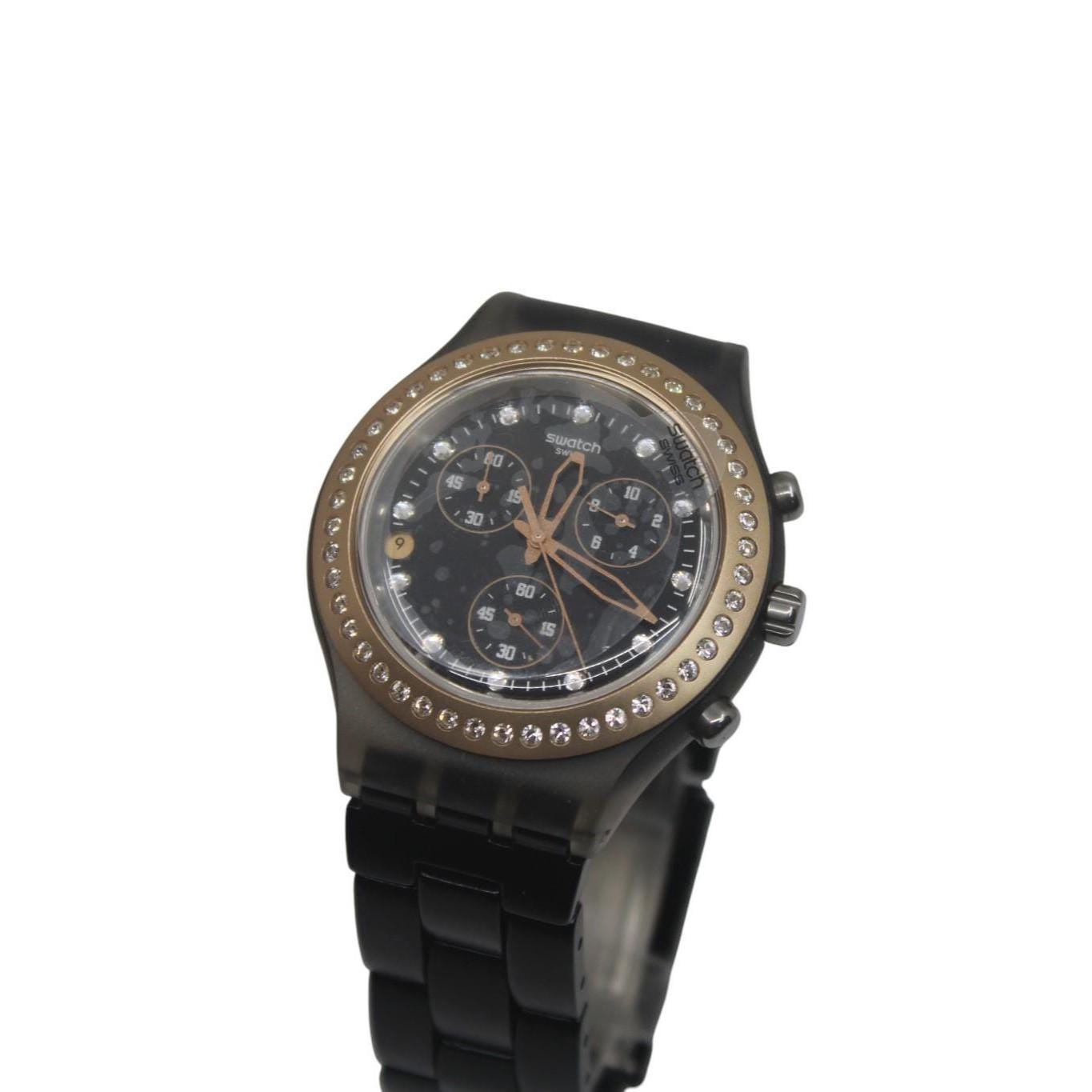 Swatch Irony Diaphane Chrono, 'Full Blooded Stoneheart Black' SVCM4008, Never worn, with Box