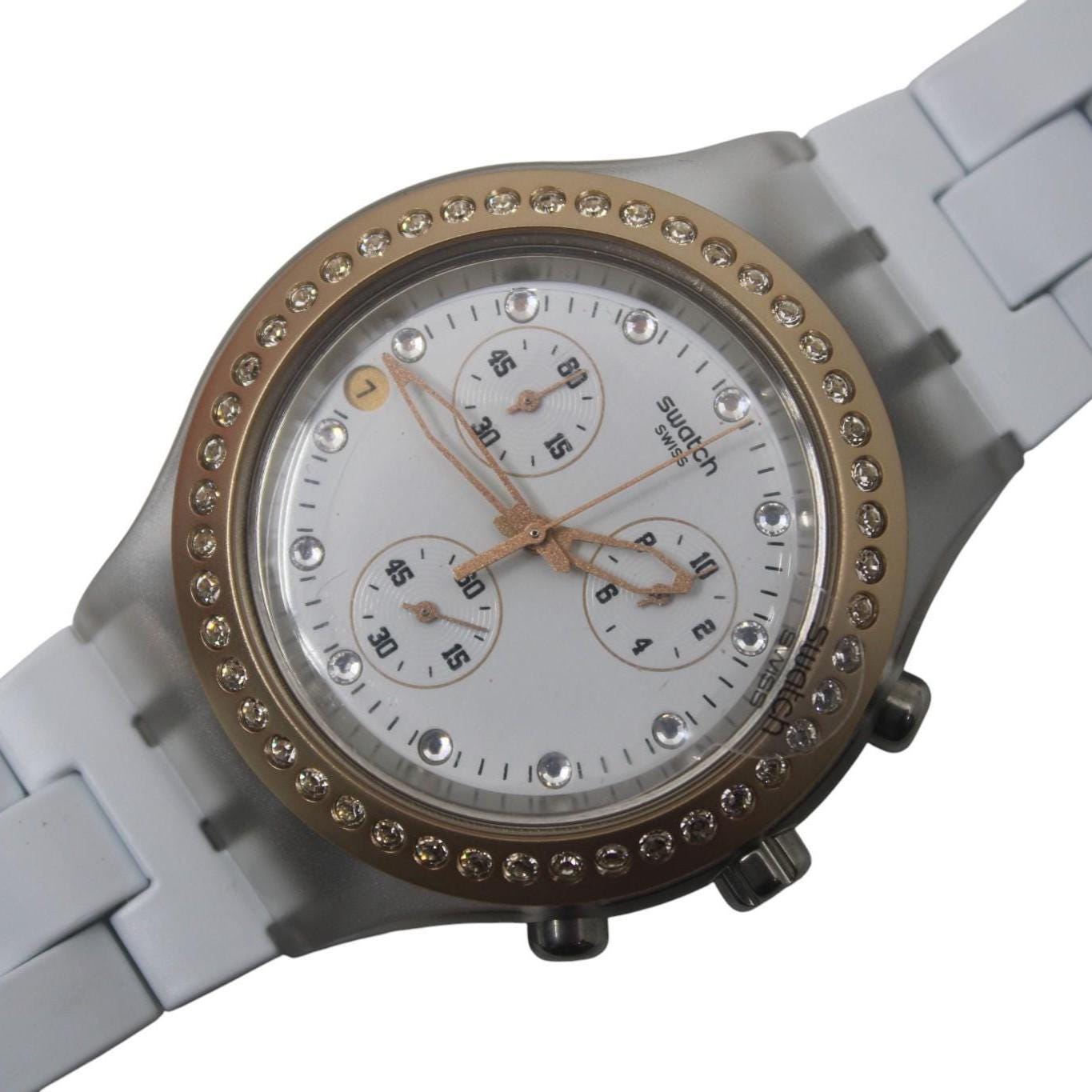 Swatch Irony Diaphane Chrono, 'Full Blooded Marvellous Pink' SVCK4067, Never worn, with Box