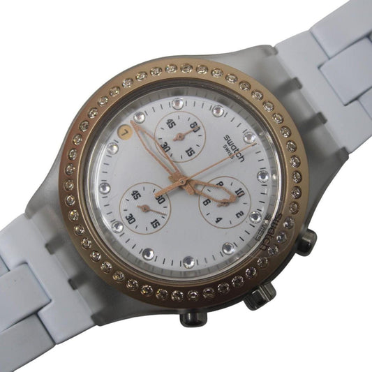 Swatch Irony Diaphane Chrono, 'Full Blooded Marvellous Pink' SVCK4067, Never worn, with Box