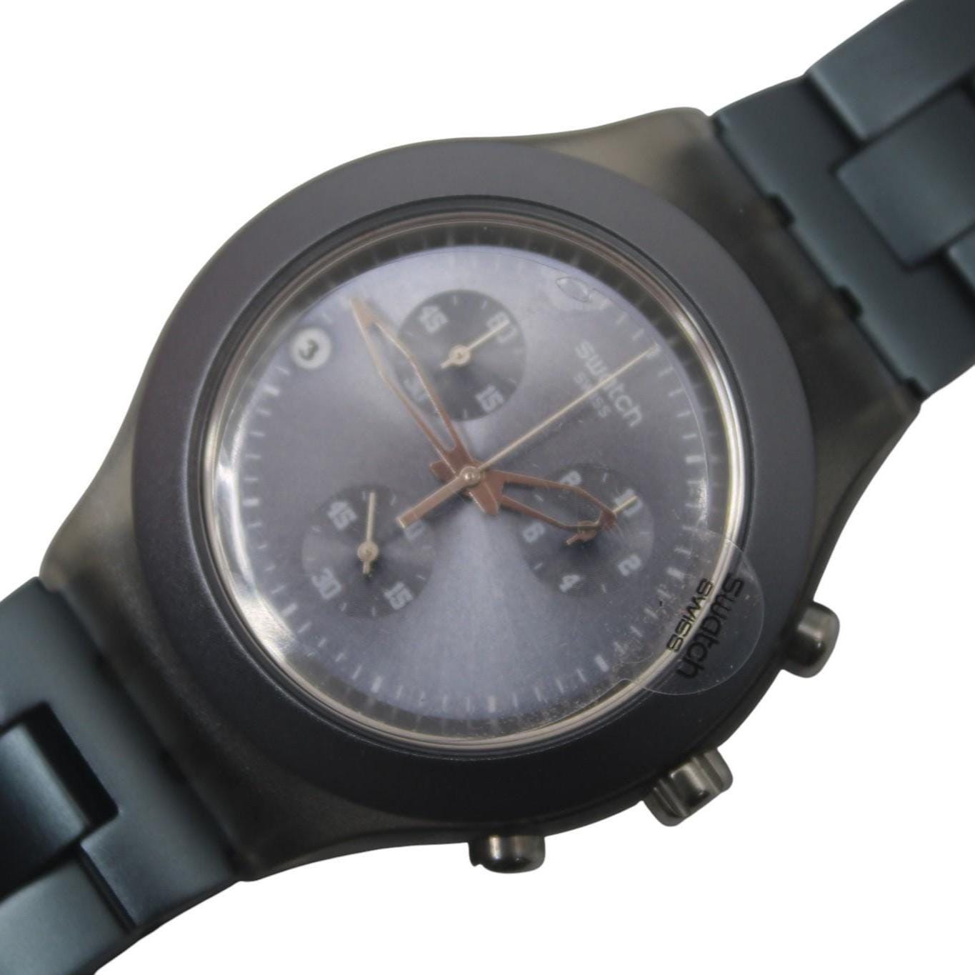 Swatch Irony Diaphane Chrono, 'Full Blooded Smokey Grey' SVCM4007, Never worn, with Box