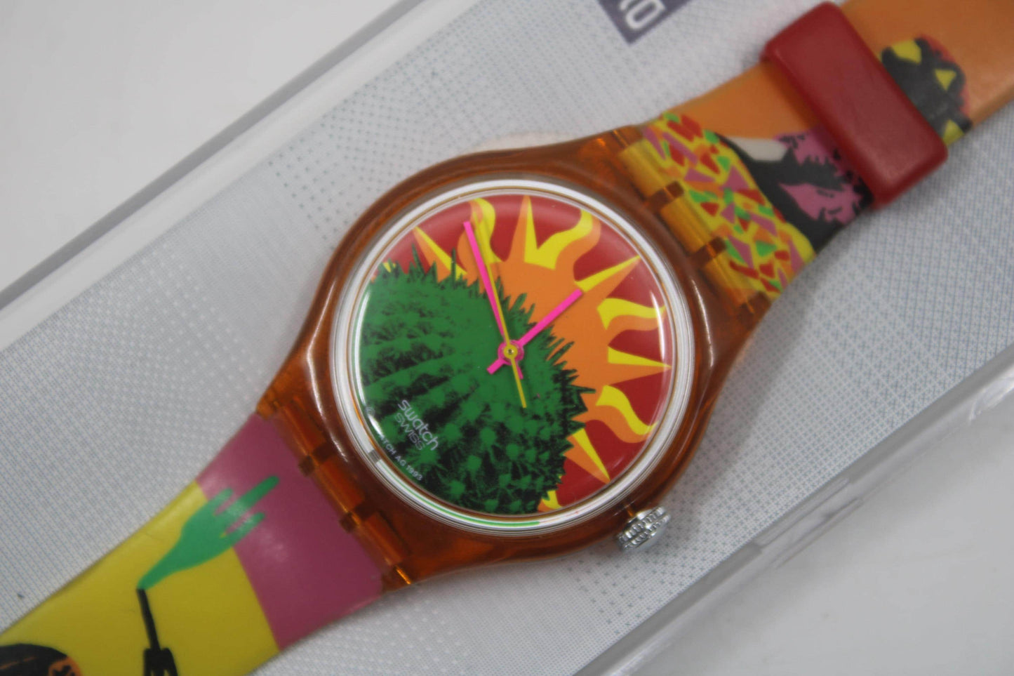 Tequila Automatic Swatch, 1994, GO102, NEW strap and NEW case, 100% working