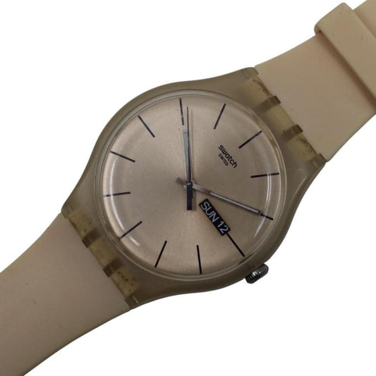 New Gents Swatch 'Rose Rebel' SUOT700, in used condition, working fine with the original strap