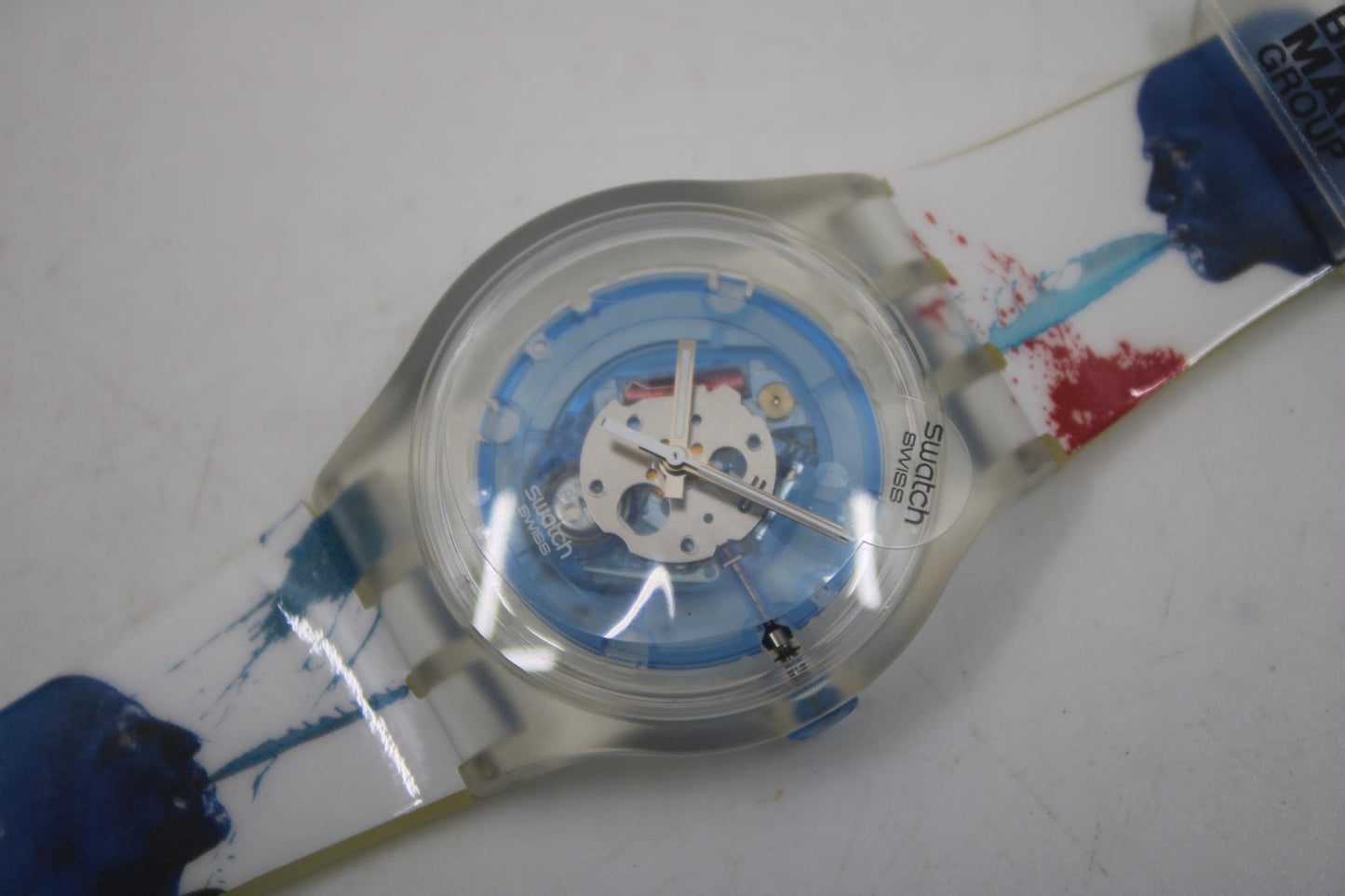 Vintage Swatch Jelly 'Swatch Blue' SUJK104C, mint, unworn condition, working fine, NO box