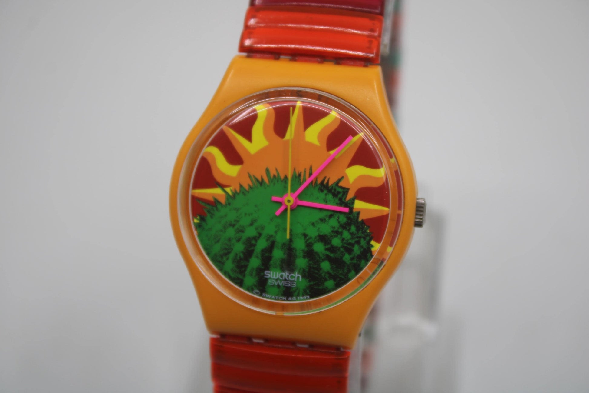 1994 Vintage Gents Swatch 'Tequila' GO102, New Old Stock, Unused, non-original strap, working fine