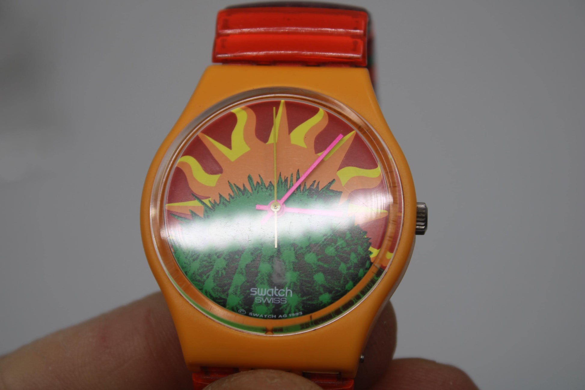 1994 Vintage Gents Swatch 'Tequila' GO102, New Old Stock, Unused, non-original strap, working fine