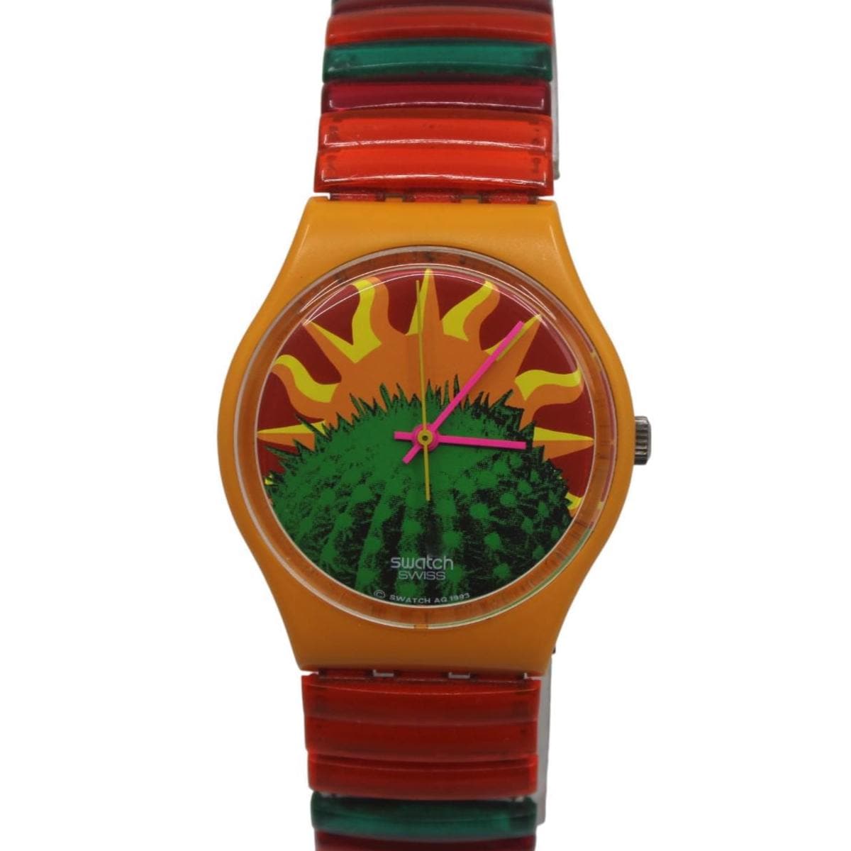 1994 Vintage Gents Swatch 'Tequila' GO102, New Old Stock, Unused, non-original strap, working fine