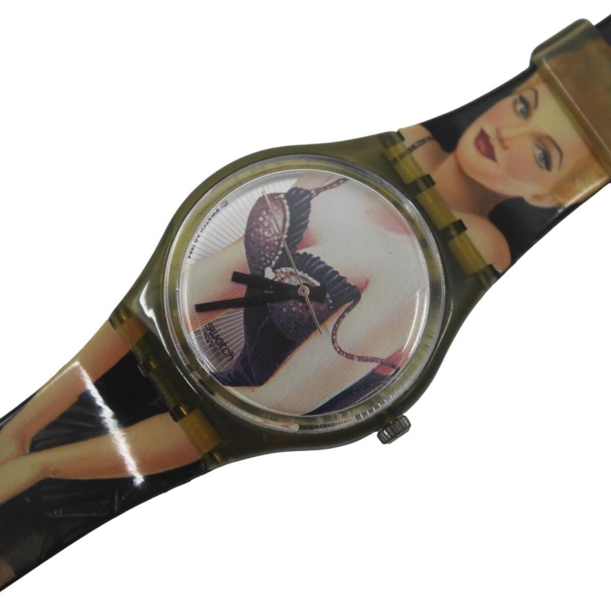 1995 'Lolita', GM128, 34mm Swatch, working, nice early 90s used vintage Swatch watch, very collectable