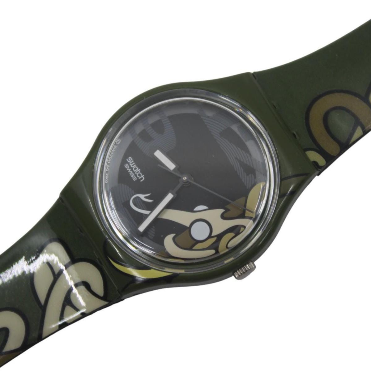 Vintage Gents Swatch, 'Serpent Soup', SKG101, NO box, MINT Condition, working, Original Strap